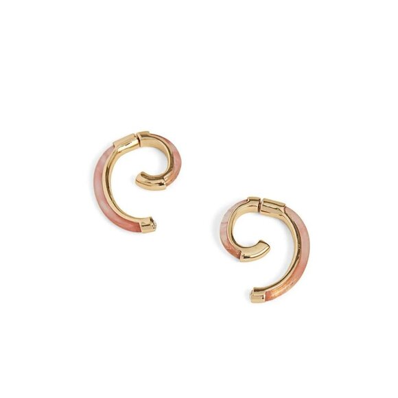 DEMARSON Cherry Quartz Gold Luna Earrings Gold Womens Size OS - Picture 4 of 7